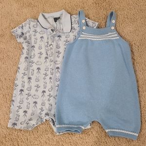 Janie and Jack boys rompers 18-24 month